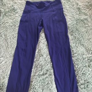 blue lulu leggings size 4